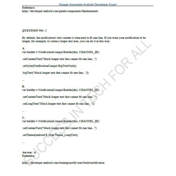 Printout Google Associate Android Developer Study Guide - Picture 3 of 6